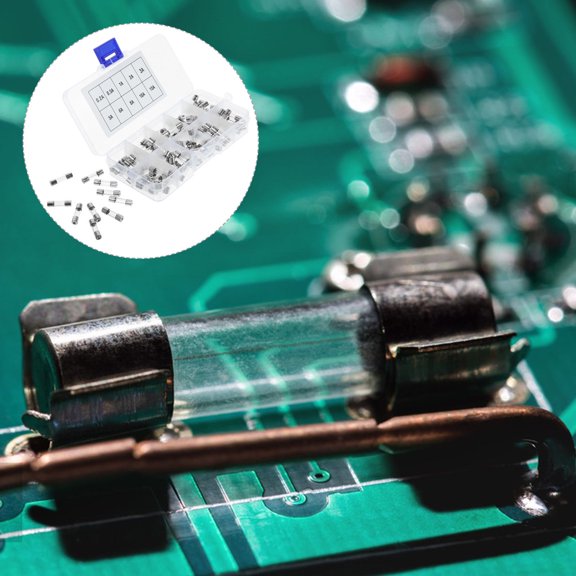 SWETRACE 100Pcs Automotive Assortment Kit Ceramics Glass Tube for Electrical Maintenance Automobiles Instruments