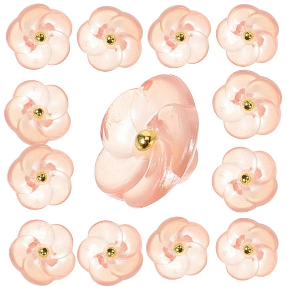 SWETRACE 100Pcs Plastic Flower Shaped Buttons for Clothes Sewing Thanksgiving Decorations