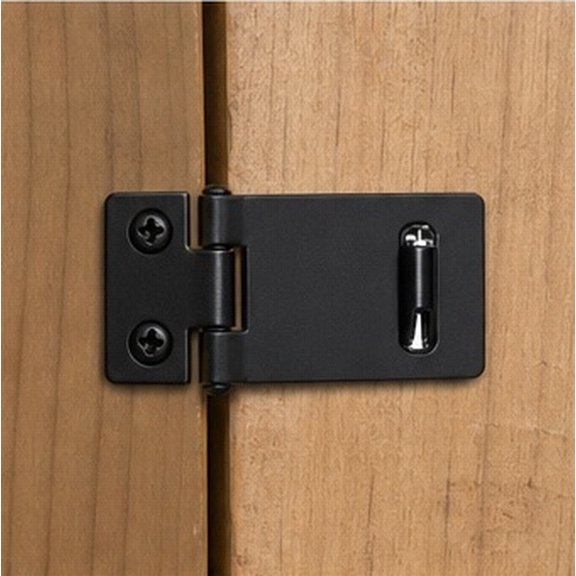 SWETRACE 10Pcs Black Padlock Hasp Latch for Wooden Box and Storage Cabinet with Durable Iron Construction