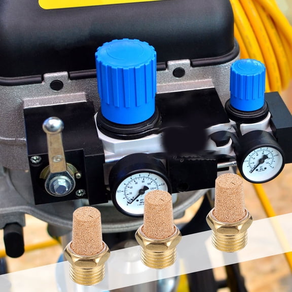 SWETRACE 10Pcs Bronze Pneumatic Muffler -02 for Industrial Use 1.0in