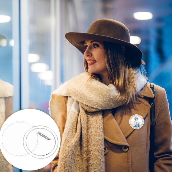 SWETRACE 10Pcs Button Maker for Projects Round Transparent Button Badges for DIY