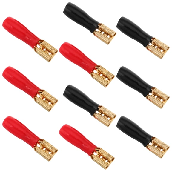 SWETRACE 10Pcs Car Audio Speaker Wire Crimp Terminals Black Copper Plated Gold Plated for Versatile Audio Applications