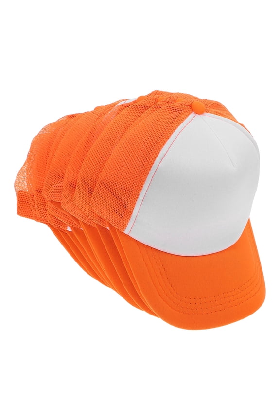 10Pcs Hat Sweat Liners Orange Polyester Baseball Caps for Men Women Running Outdoor