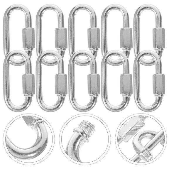 SWETRACE 10Pcs Iron Zinc Round Chain Link for Gym Use and Safety Reliability