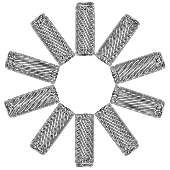 SWETRACE 10Pcs Metal Aglets Plated Silver for Shoe Laces, Hoodie Strings, and Everyday Accessories