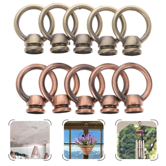 SWETRACE 10Pcs Metal Ceiling Hooks for Light Fixtures in Assorted Color — free download