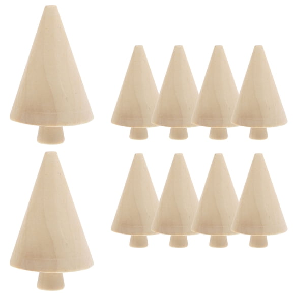 SWETRACE 10Pcs Mini Tree Ornaments for Home Decor Beige Tree Adornment Rustic Style Indoor