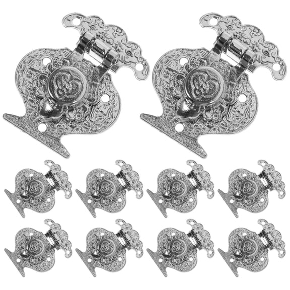 SWETRACE 10Pcs Silver Hasp Lock for Wooden and Jewelry Boxes Rustproof Zinc Alloy Material