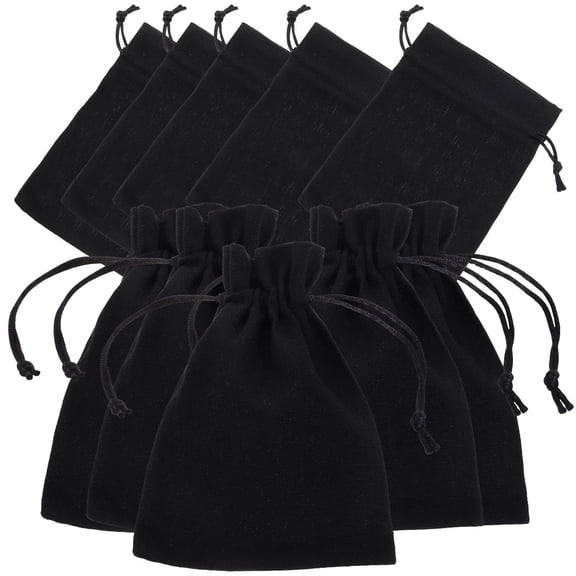 SWETRACE 10Pcs Small Jute Bags With Drawstring Cotton For Present Bags Wedding Party 5.50X3.93X0.08in
