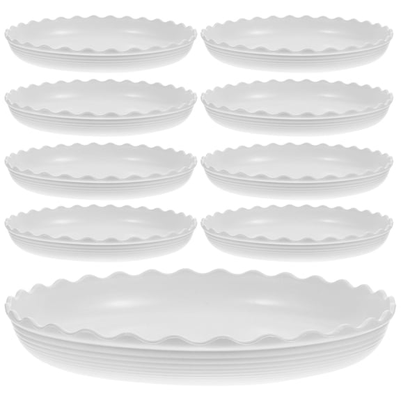 SWETRACE 10Pcs Wave Edge Planter Trays For Indoor Gardening 7.86X7.86X0.98in