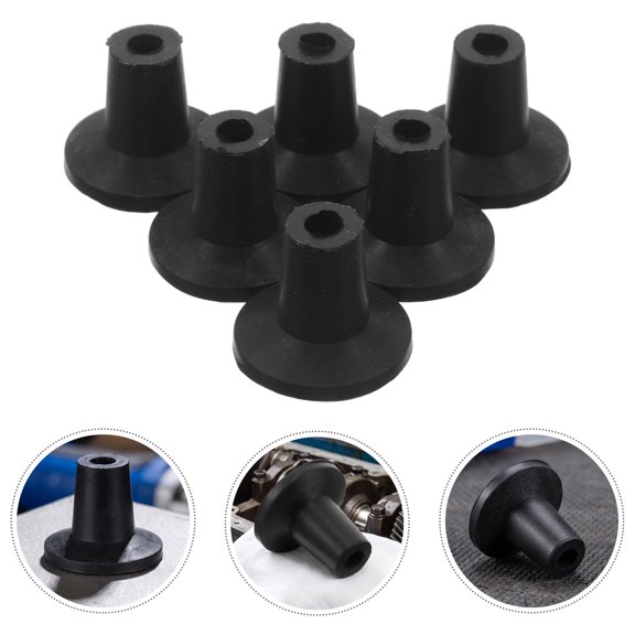 SWETRACE 10pcs Electric Valve Lapping Rubber Cup for Engine Repair Black