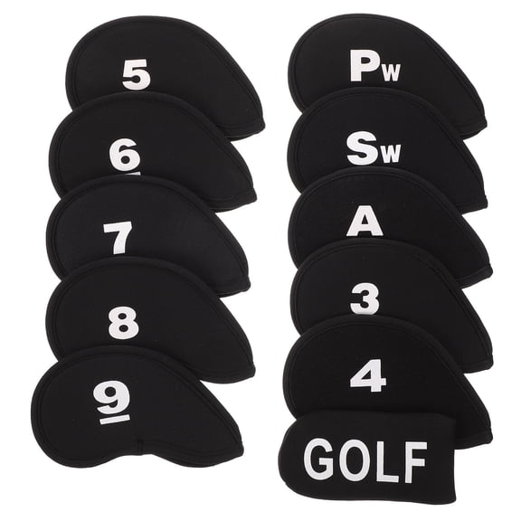 SWETRACE 11-Piece Black Synthetic Golf Putter Covers Set for Men and Women, for Daily Use