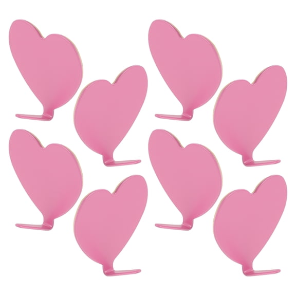SWETRACE 12 Pcs Pink Iron Heart Shaped Hooks for Coat and Jacket in Bathroom and Kitchen