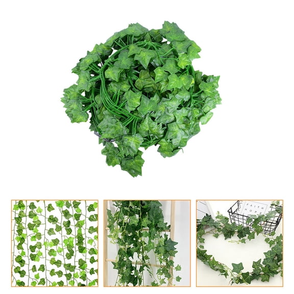SWETRACE 12Pcs Faux Greenery Vine Realistic Texture For Homeowners Event Planners Bedroom Balcony 11.8x4.7in