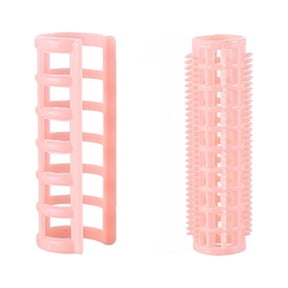 SWETRACE 12Pcs Pink Hair Rollers for Curling and Styling Easy Use Plastic Hair Curlers