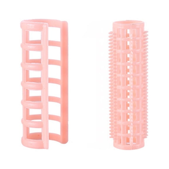 SWETRACE 12Pcs Pink Hair Rollers for Curling and Styling Easy Use Plastic Hair Curlers