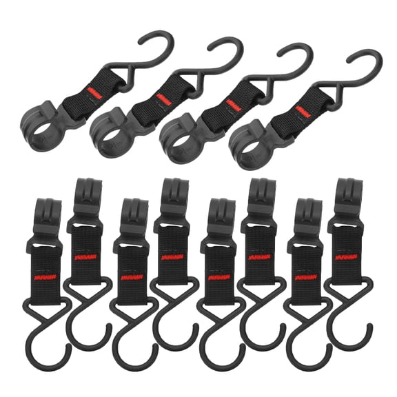 SWETRACE 15pcs Garage Hangers Hooks Camping Rack Storage Hooks Black Ribbon Multipurpose Design for Men Women