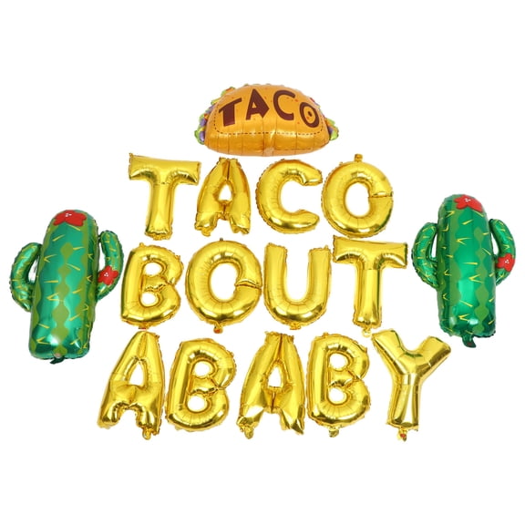 SWETRACE 16pcs Party Decoration Balloon Set Cactus Balloons Letters Balloons Party Supplies for Birthday Wedding Baby Shower