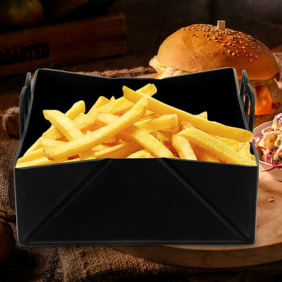 SWETRACE 1-Pack Non-Stick Air Fryer Pan for Oven, , Reusable, Black, 15.8 Inch