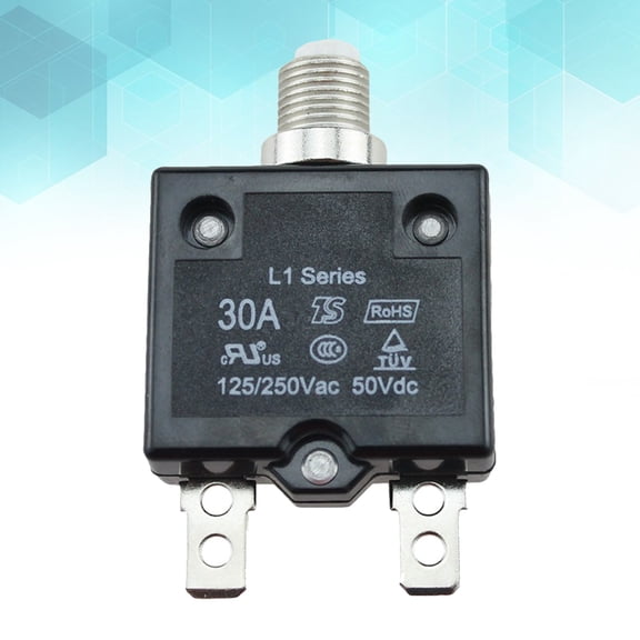 SWETRACE 1Pack Fuse Breaker Car Circuit Breaker for Vehicles in Black 5x3.5x2cm