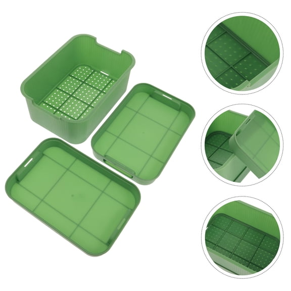 SWETRACE 1Pack Plastic Seedling Starter Trays for Sprouting in Greenhouse 22.50X16.00X12.00CM