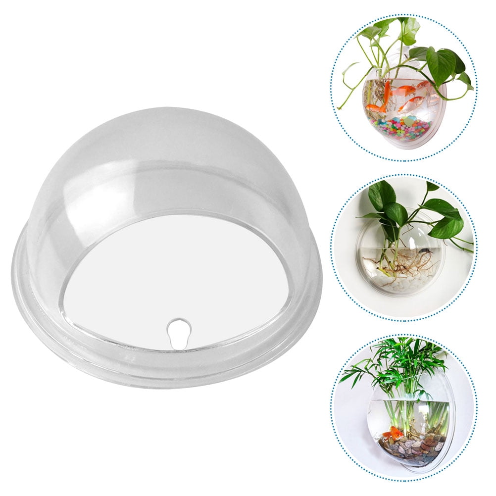 SWETRACE 1Pack Round Fish Tank Flower Pot Transparent Acrylic ...