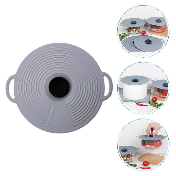 SWETRACE 1Pack Silicone Lids for Pots Heat Retention Airtight Leak Proof Grey 24X8X1In