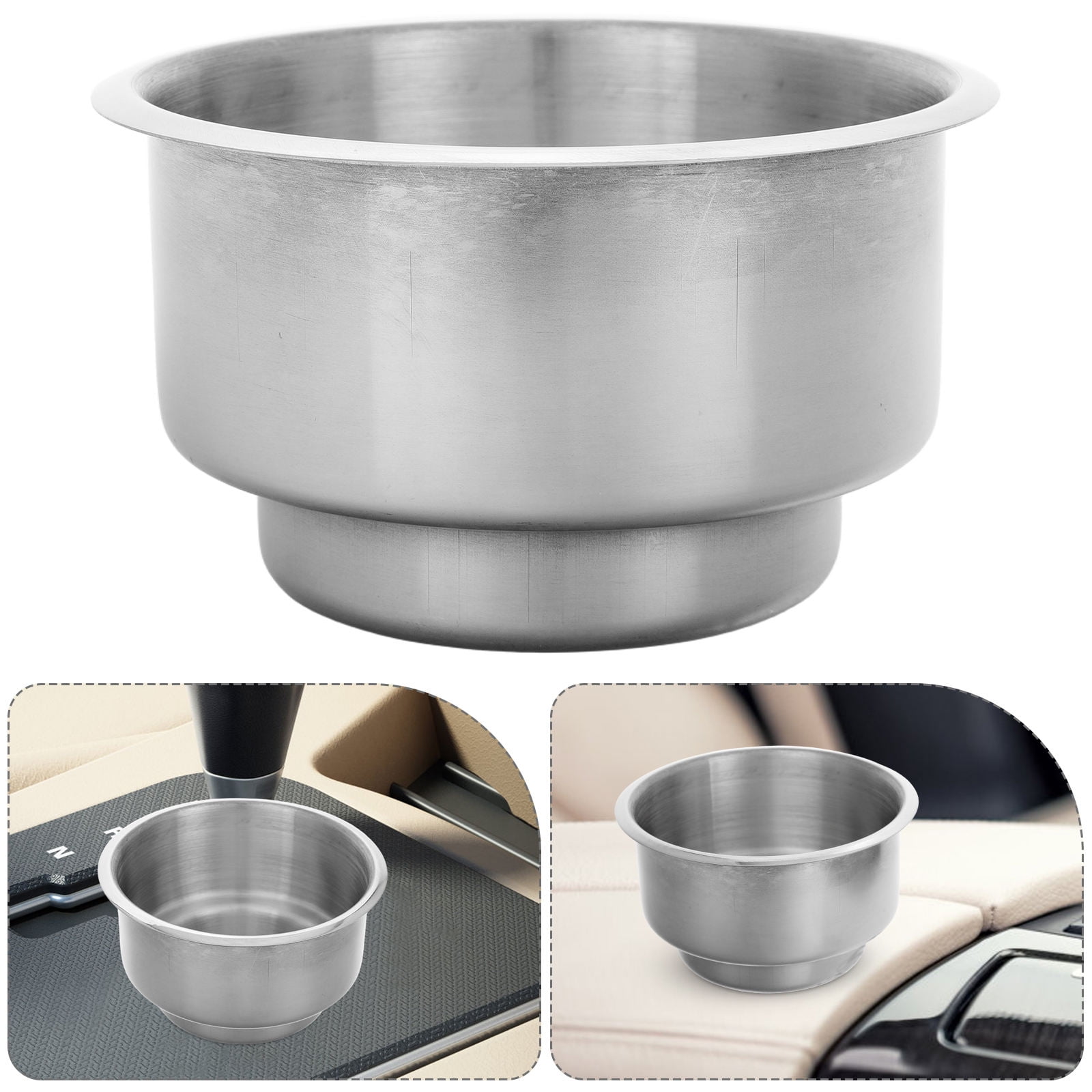 SWETRACE 1Pack Silver Stainless Steel Cup Holder Insert for Drinks in ...