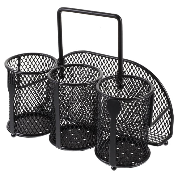 SWETRACE 1Pack Simple Kitchen Desktop Spoon Container Iron Cutlery Storage Rack for Households 22.5X12X10CM