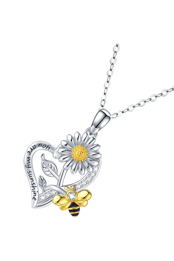 1Pack Vintage Bee Necklace with Dainty Heart Shape for Women Annual Meetings Family Dinners