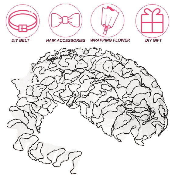 SWETRACE 1Pack White And Black Ribbon For Diy Crafts Decorative Sewing Lace Trim