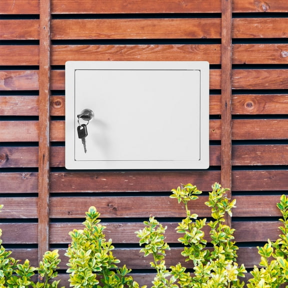 SWETRACE 1Pack White Plastic Door Mounted Mailbox for Home Supply 11.7X6.9X3.7in