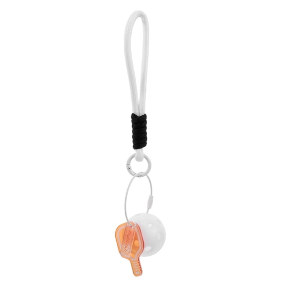 SWETRACE White Plastic Pickleball Keyring Creative Design for Bags and Phones