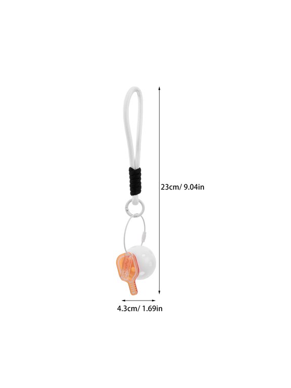 White Plastic Pickleball Keychain Cute and Versatile Accessory for Sports Fans and Everyday Use