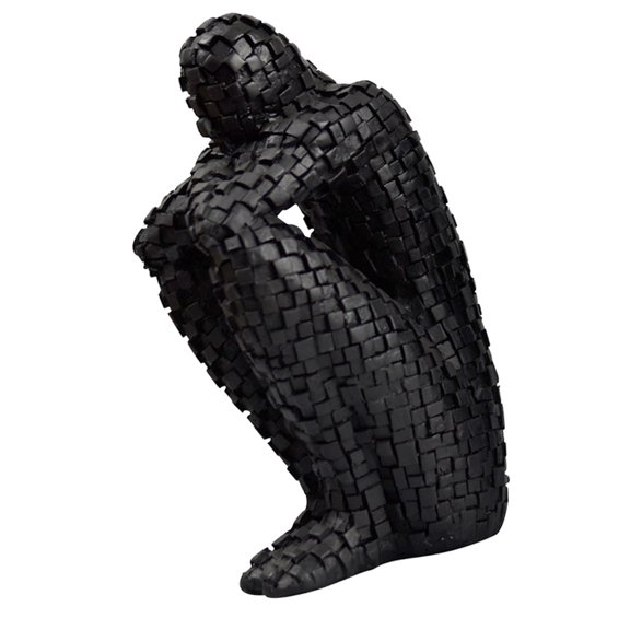 SWETRACE Black Resin Mosaic Figure Home Decor Sculpture 1 Pack