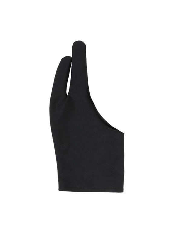 1Pc Drawing Glove Black Two Finger Artist Glove High Elasticity Anti Skid