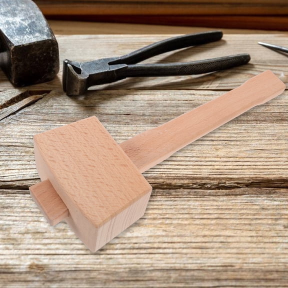 SWETRACE 1Pc Handmade Wooden Hammer for Knocking Wood Plastic and Rubber Materials