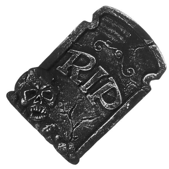 SWETRACE 1Pc Haunted House Simulation Prop Black Tombstone Decoration for Party Scene