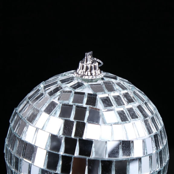 SWETRACE 1Pc Plated Silver Disco Ball with Light Reflection Feature for Wedding and Party Decor