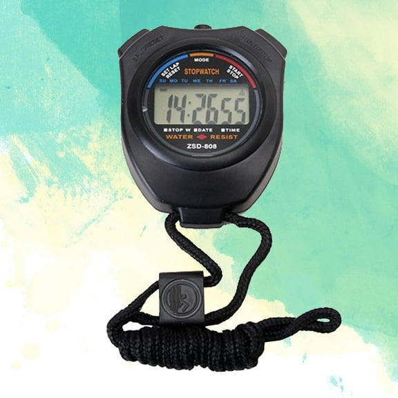 SWETRACE Digital Stopwatch Multi-function Timer ABS Black for Runners in Running Events 1Set