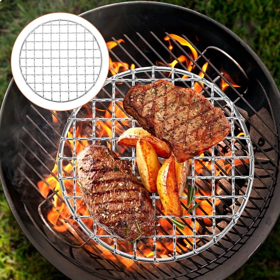 SWETRACE Stainless Steel Round Grill Mesh Bbq Mesh Mat for Outdoor Barbecue and Oven Use