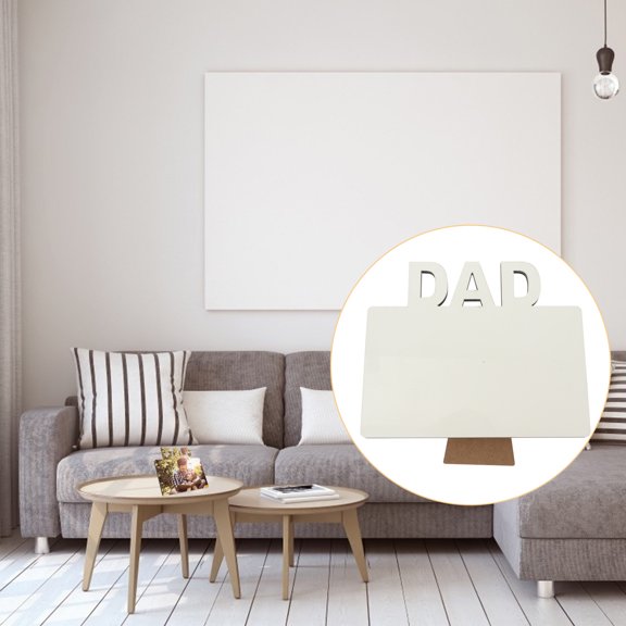 SWETRACE 1Pcs Father Picture Frames 7.07x5.89in Contrasting Colors Modern Lettering Decorative Photo Frame