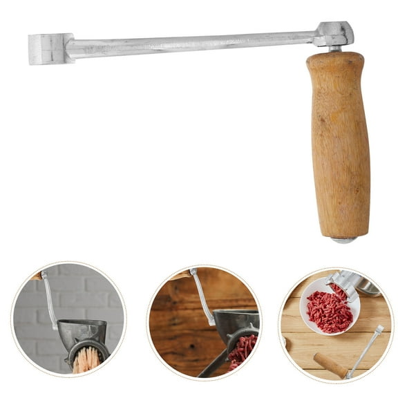 SWETRACE 1Pcs Hand Crank Meat Grinder Tool Stainless Steel Iron Wood for Home Kitchen Food Preparation and Cooking