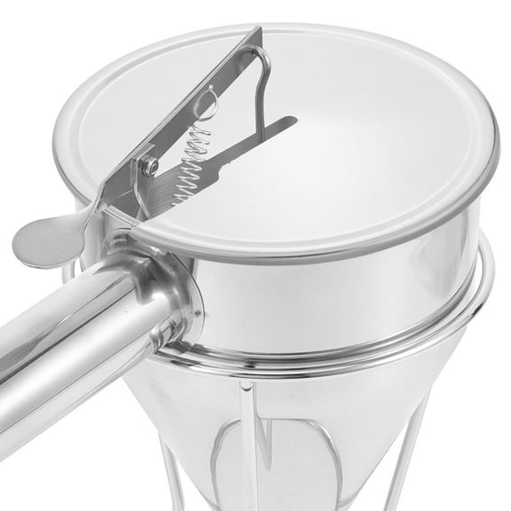 SWETRACE Stainless Steel Kitchen Funnel with Lid, Cooking and Baking Tool for Easy Pouring and Food Preparation