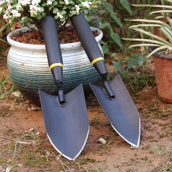 SWETRACE 1Pc Small Garden Shovel Black Rustless Hand Spade for Soil Digging