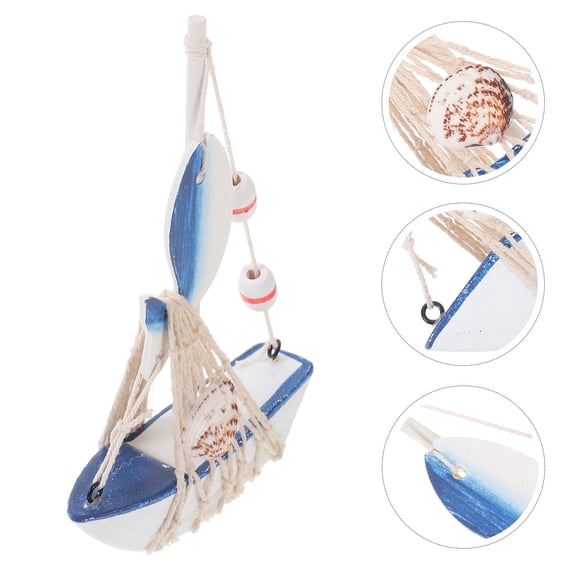 SWETRACE Nautical Sailboat Model Wood Decoration for People Who Like Sailing in Living Room 1Pack
