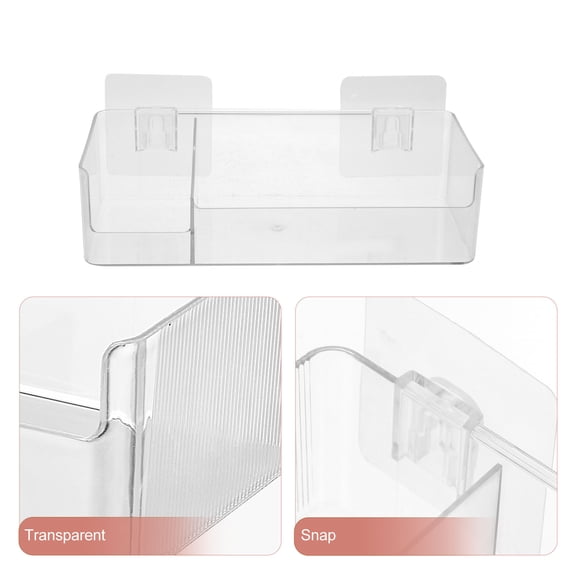 SWETRACE 1-Piece Transparent Plastic Organizer for Refrigerator Side Door Storage and Fridge Space Management