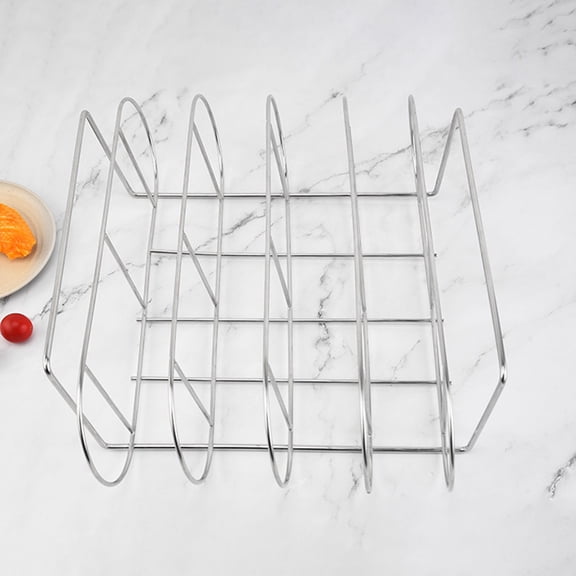 SWETRACE Grilling Roasting Rack Rib Rack Stainless Steel Silver 1Pack 15.2x13.6x4.7in