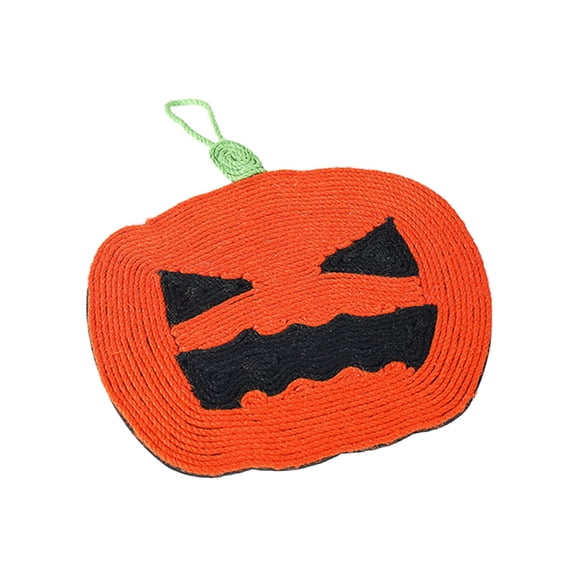 SWETRACE Cat Scratching Board Pumpkin Sisal Plaything for Home Orange
