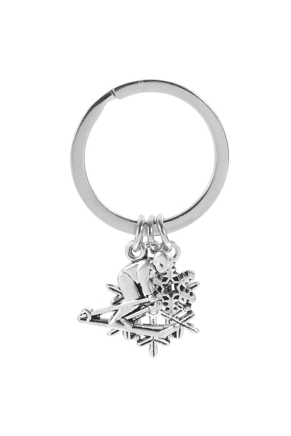 1Pcs Snowflake Keychain for Handbag Decorative Zinc Alloy with Hanging Decor Function